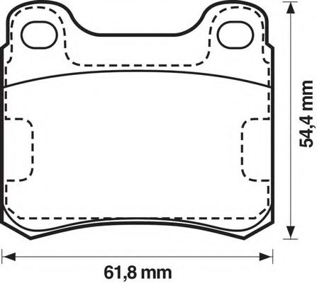 BENDIX - 571344B - Комплект тормозных колодок, дисковый тормоз