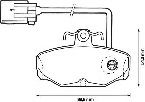 BENDIX - 571855B - Комплект тормозных колодок, дисковый тормоз