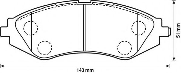 BENDIX - 572403B - Комплект тормозных колодок, дисковый тормоз