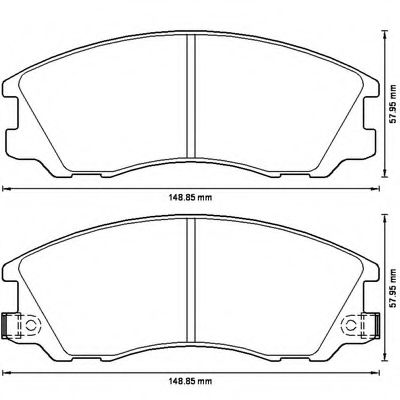 BENDIX - 572540B - Комплект тормозных колодок, дисковый тормоз