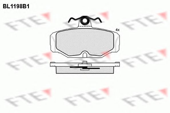 FTE - BL1198B1 - Комплект тормозных колодок, дисковый тормоз (Тормозная система)