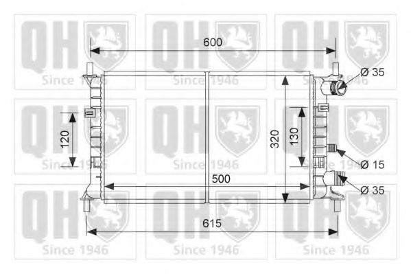 QUINTON HAZELL - QER1110 - Радиатор, охлаждение двигателя (Охлаждение)