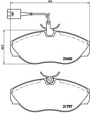 BREMBO - P 23 083 - Комплект тормозных колодок, дисковый тормоз (Тормозная система)