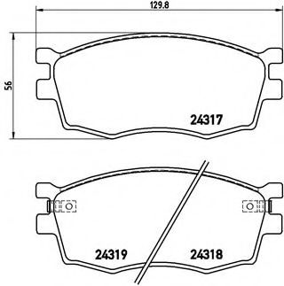 BREMBO - P 30 026 - Комплект тормозных колодок, дисковый тормоз (Тормозная система)