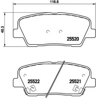 BREMBO - P 30 063 - Комплект тормозных колодок, дисковый тормоз (Тормозная система)