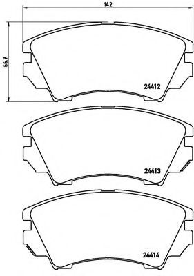 BREMBO - P 59 055 - Комплект тормозных колодок, дисковый тормоз (Тормозная система)