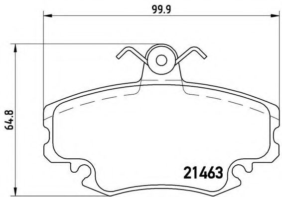 BREMBO - P 68 008 - Комплект тормозных колодок, дисковый тормоз (Тормозная система)