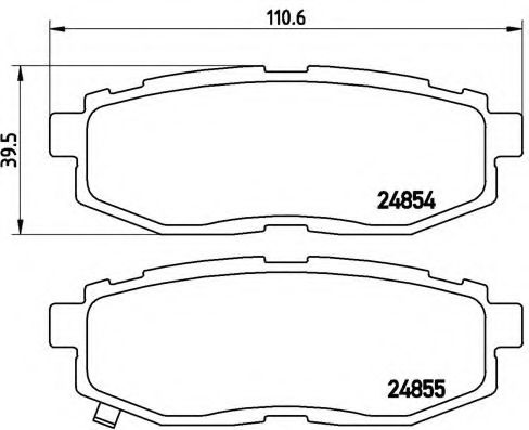 BREMBO - P 78 018 - Комплект тормозных колодок, дисковый тормоз (Тормозная система)