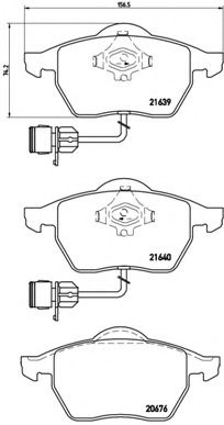 BREMBO - P 85 040 - Комплект тормозных колодок, дисковый тормоз (Тормозная система)