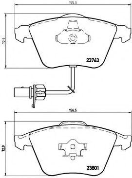 BREMBO - P 85 084 - Комплект тормозных колодок, дисковый тормоз (Тормозная система)