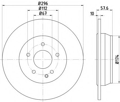 HELLA - 8DD 355 110-081 - Тормозной диск (Тормозная система)