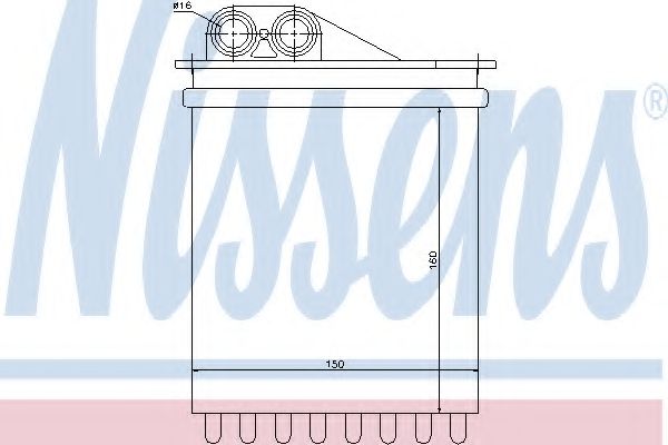 NISSENS - 72040 - Теплообменник, отопление салона (Отопление / вентиляция)