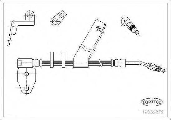 CORTECO - 19032879 - Тормозной шланг (Тормозная система)