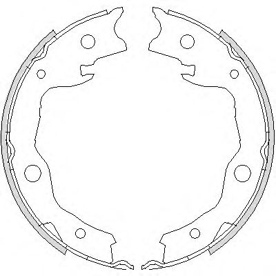 REMSA - 4752.00 - Комплект тормозных колодок, стояночная тормозная система (Тормозная система)