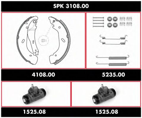 REMSA - SPK 3108.00 - Комплект тормозов, барабанный тормозной механизм (Тормозная система)