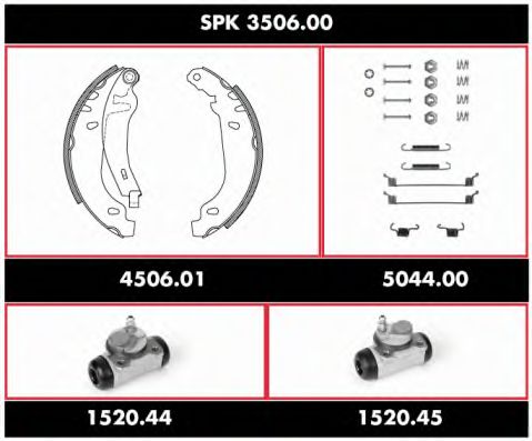 REMSA - SPK 3506.00 - Комплект тормозов, барабанный тормозной механизм (Тормозная система)