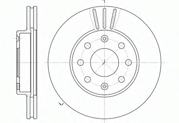 REMSA - 6655.10 - Тормозной диск (Тормозная система)