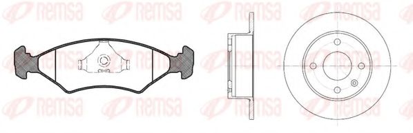 REMSA - 8119.00 - Комплект тормозов, дисковый тормозной механизм (Тормозная система)