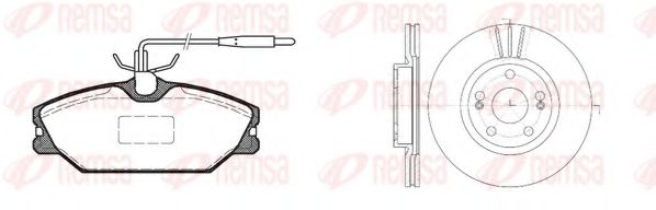 REMSA - 8208.05 - Комплект тормозов, дисковый тормозной механизм (Тормозная система)