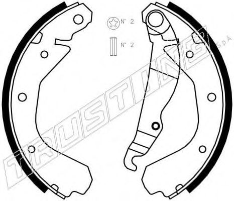 TRUSTING - 073.164 - Комплект тормозных колодок (Тормозная система)