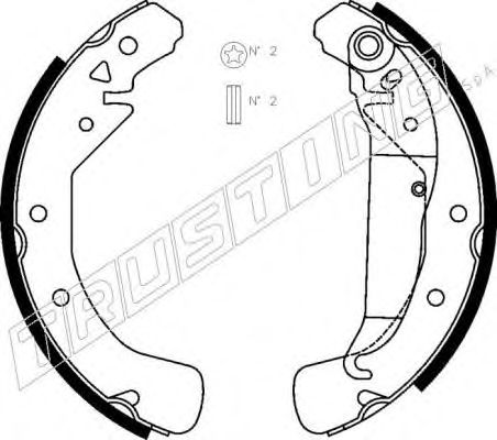TRUSTING - 073.169 - Комплект тормозных колодок (Тормозная система)