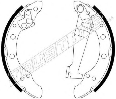 TRUSTING - 124.274 - Комплект тормозных колодок (Тормозная система)