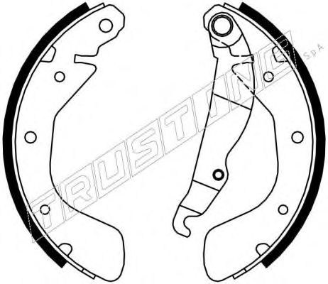 TRUSTING - 723.0 - Комплект тормозных колодок, дисковый тормоз (Тормозная система)