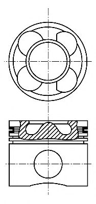 NURAL - 87-136407-00 - Поршень (Кривошипношатунный механизм)