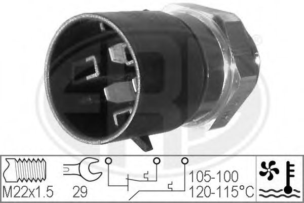 ERA - 330220 - Термовыключатель, вентилятор радиатора (Охлаждение)