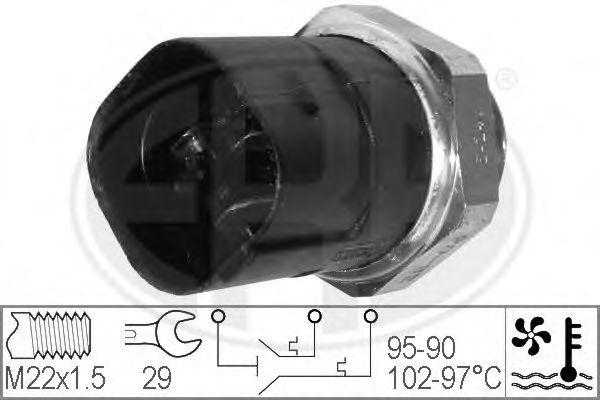 ERA - 330280 - Термовыключатель, вентилятор радиатора (Охлаждение)