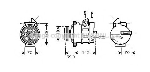 AVA QUALITY COOLING - VWAK298 - Компрессор, кондиционер (Кондиционер)