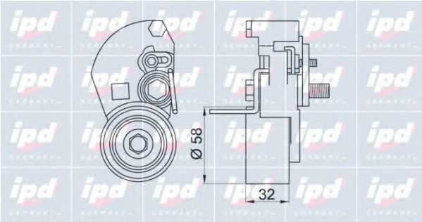 IPD - 15-3691 - Натяжной ролик, ремень ГРМ (Ременный привод)