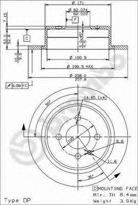 AP - 10111 E - Тормозной диск (Тормозная система)