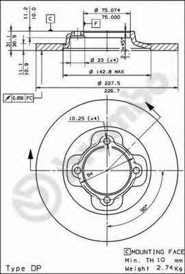 AP - 19006 - Тормозной диск (Тормозная система)