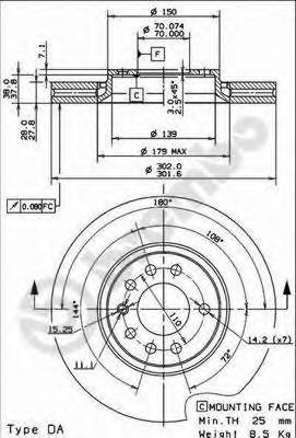 AP - 24844 E - Тормозной диск (Тормозная система)