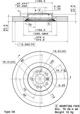 AP - 25067 V - Тормозной диск (Тормозная система)