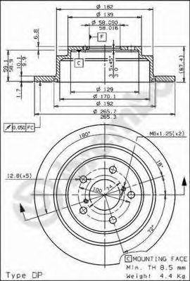 BRECO - BS 7519 - Тормозной диск (Тормозная система)