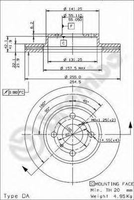 BRECO - BS 8125 - Тормозной диск (Тормозная система)