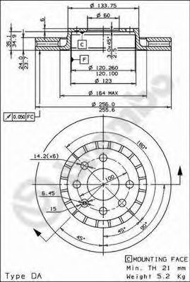 BRECO - BS 8284 - Тормозной диск (Тормозная система)