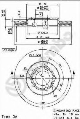 BRECO - BS 8496 - Тормозной диск (Тормозная система)