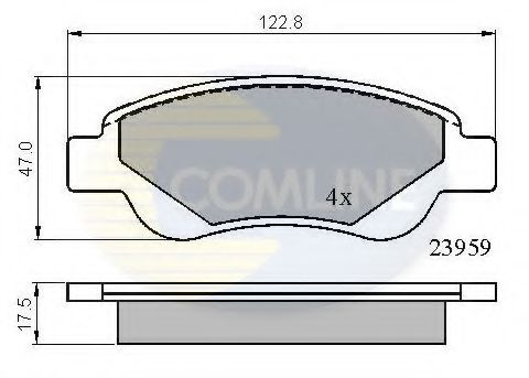 COMLINE - CBP01552 - Комплект тормозных колодок, дисковый тормоз (Тормозная система)