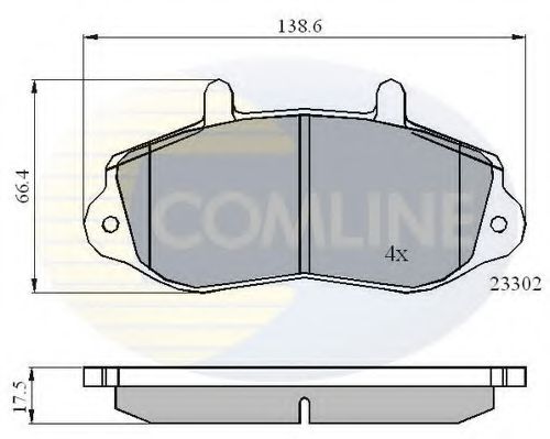 COMLINE - CBP01021 - Комплект тормозных колодок, дисковый тормоз (Тормозная система)