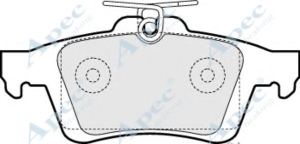 APEC BRAKING - PAD1444 - Комплект тормозных колодок, дисковый тормоз (Тормозная система)