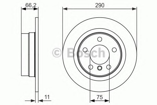 BOSCH - 0 986 479 043 - Тормозной диск (Тормозная система)