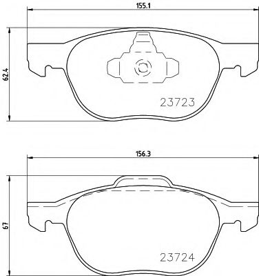 TEXTAR - 2372304 - Комплект тормозных колодок, дисковый тормоз (Тормозная система)