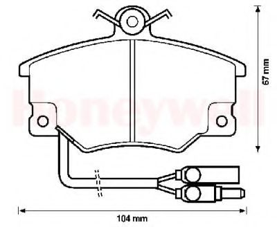 BENDIX - 571452B - Комплект тормозных колодок, дисковый тормоз