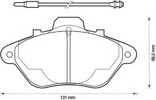 BENDIX - 571369B - Комплект тормозных колодок, дисковый тормоз