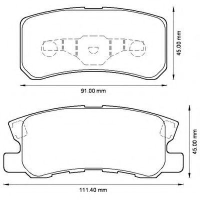 BENDIX - 572498B - Комплект тормозных колодок, дисковый тормоз