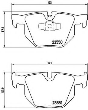 BREMBO - P 06 039 - Комплект тормозных колодок, дисковый тормоз (Тормозная система)