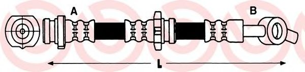 BREMBO - T 56 149 - Тормозной шланг (Тормозная система)